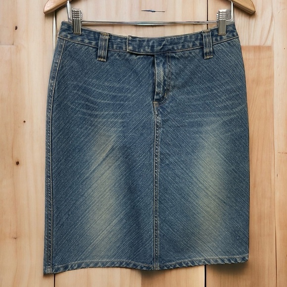 Vintage Route 66 Denim Skirt Y2K size 4 - Picture 1 of 8